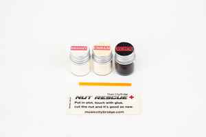 Nut Rescue Kit, Lubricated Nut Repair Powder (Black, Cream, Bright) - Music City Bridge